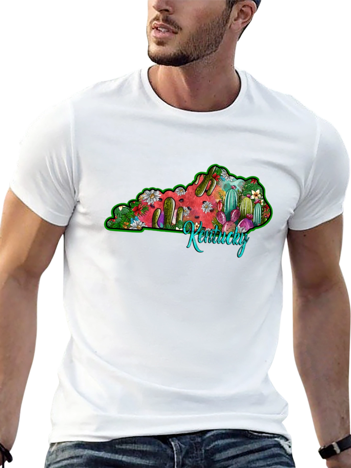 Kentucky Cactus T-Shirt - Unisex Black Tee