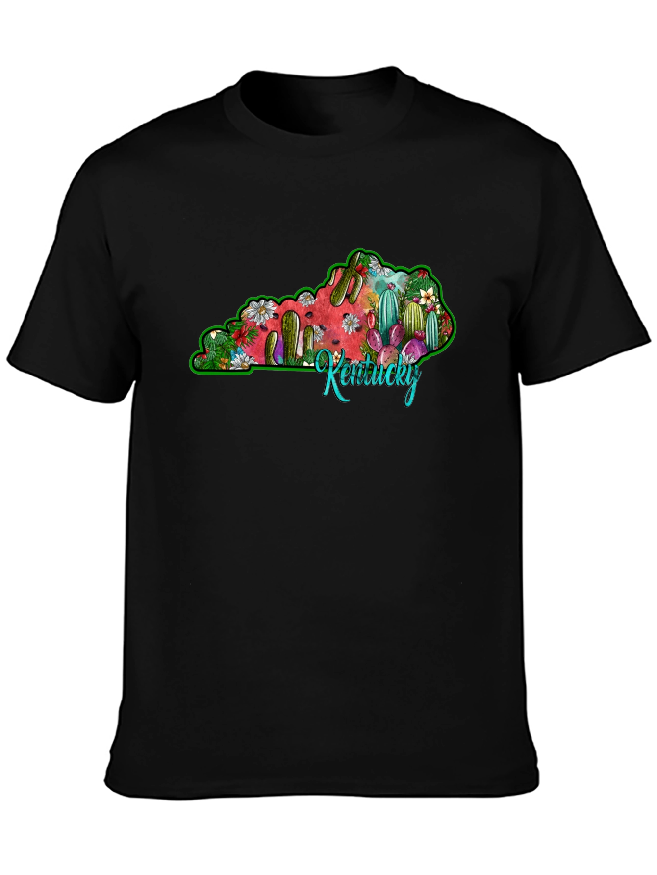 Kentucky Cactus T-Shirt - Unisex Black Tee