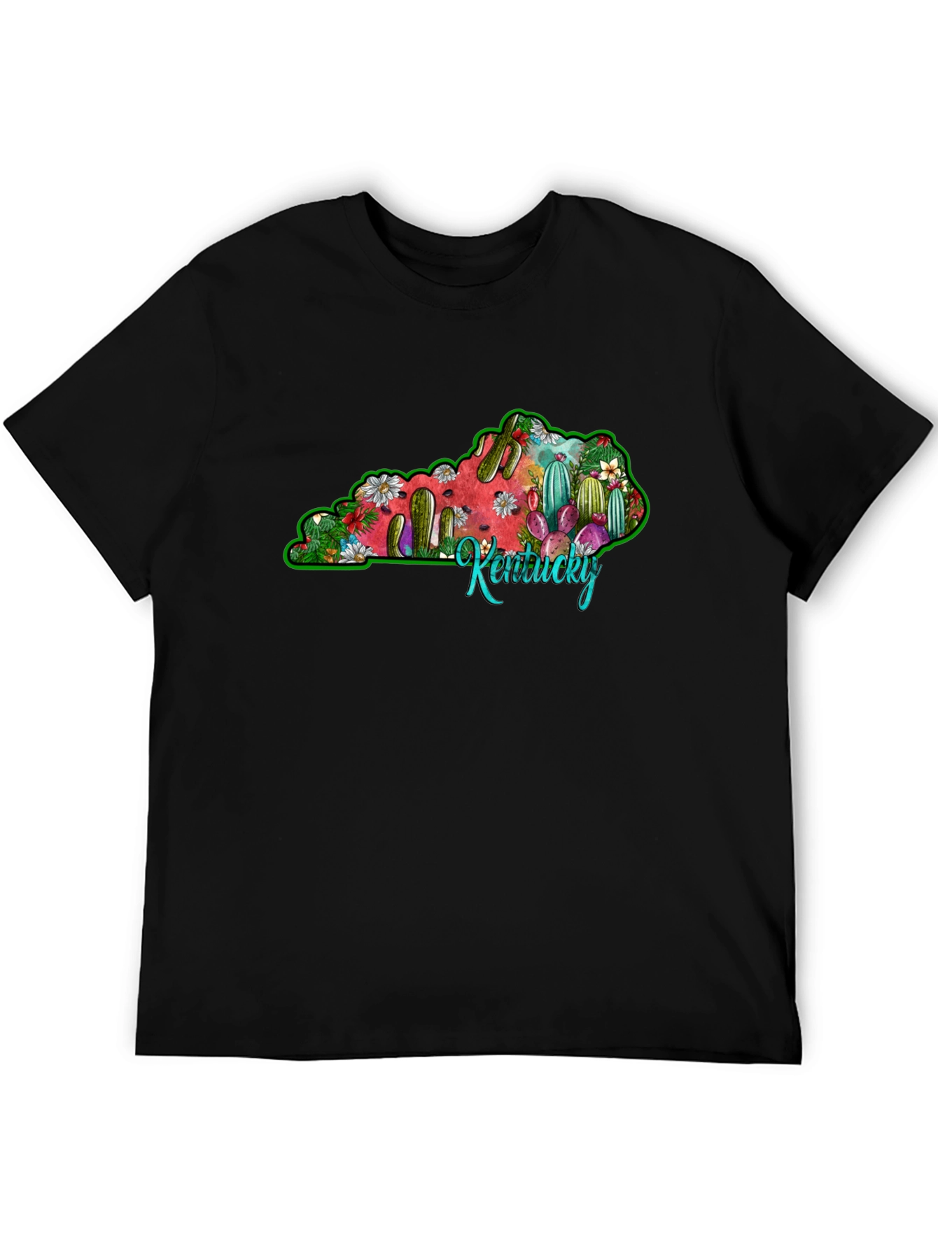 Kentucky Cactus T-Shirt - Unisex Black Tee