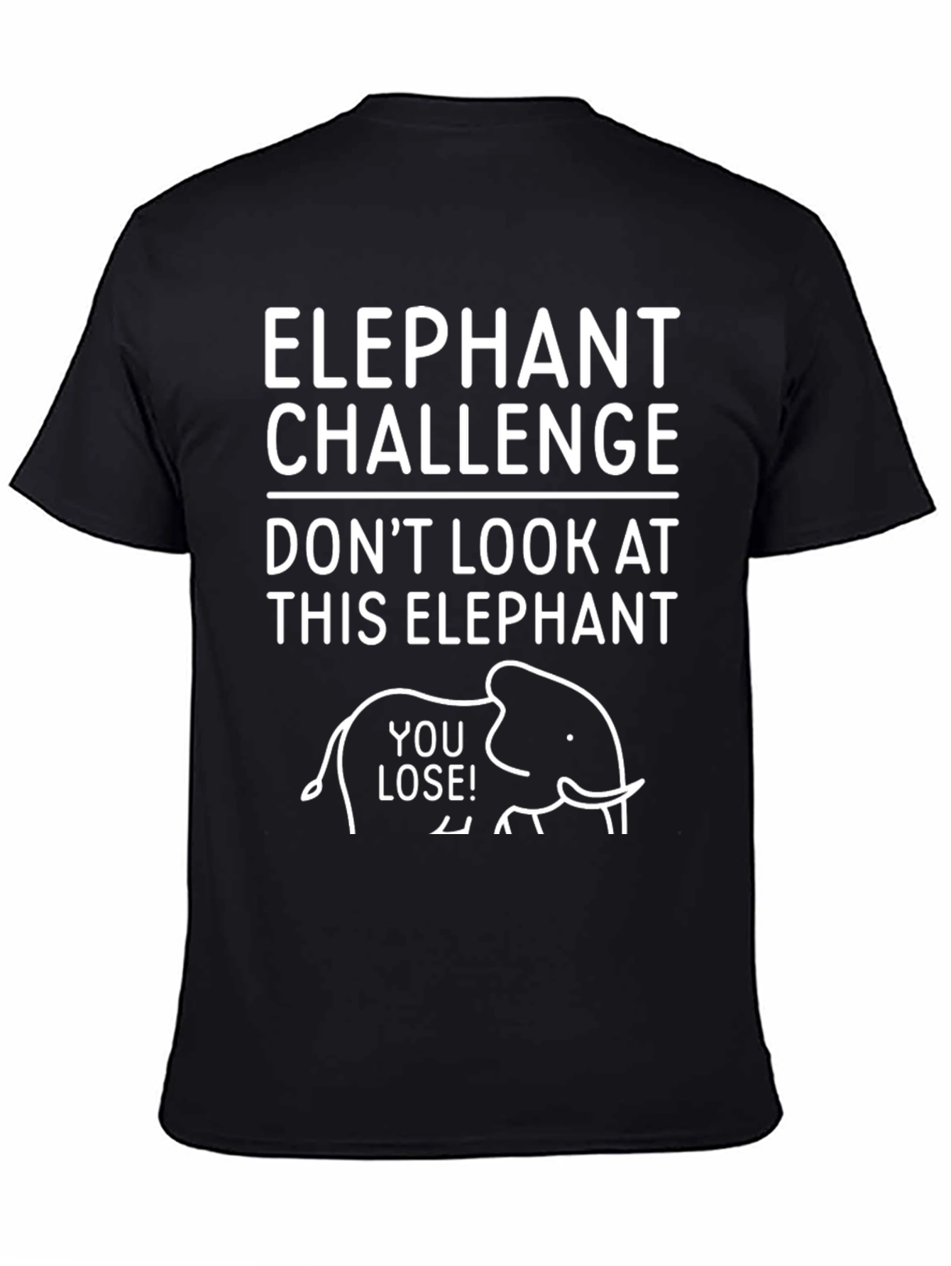 Elephant Challenge Tee - Dont Look! Graphic T-Shirt