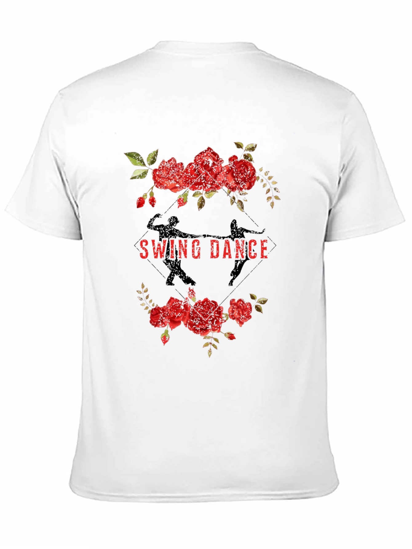 Swing Dance Floral Graphic Tee - Black