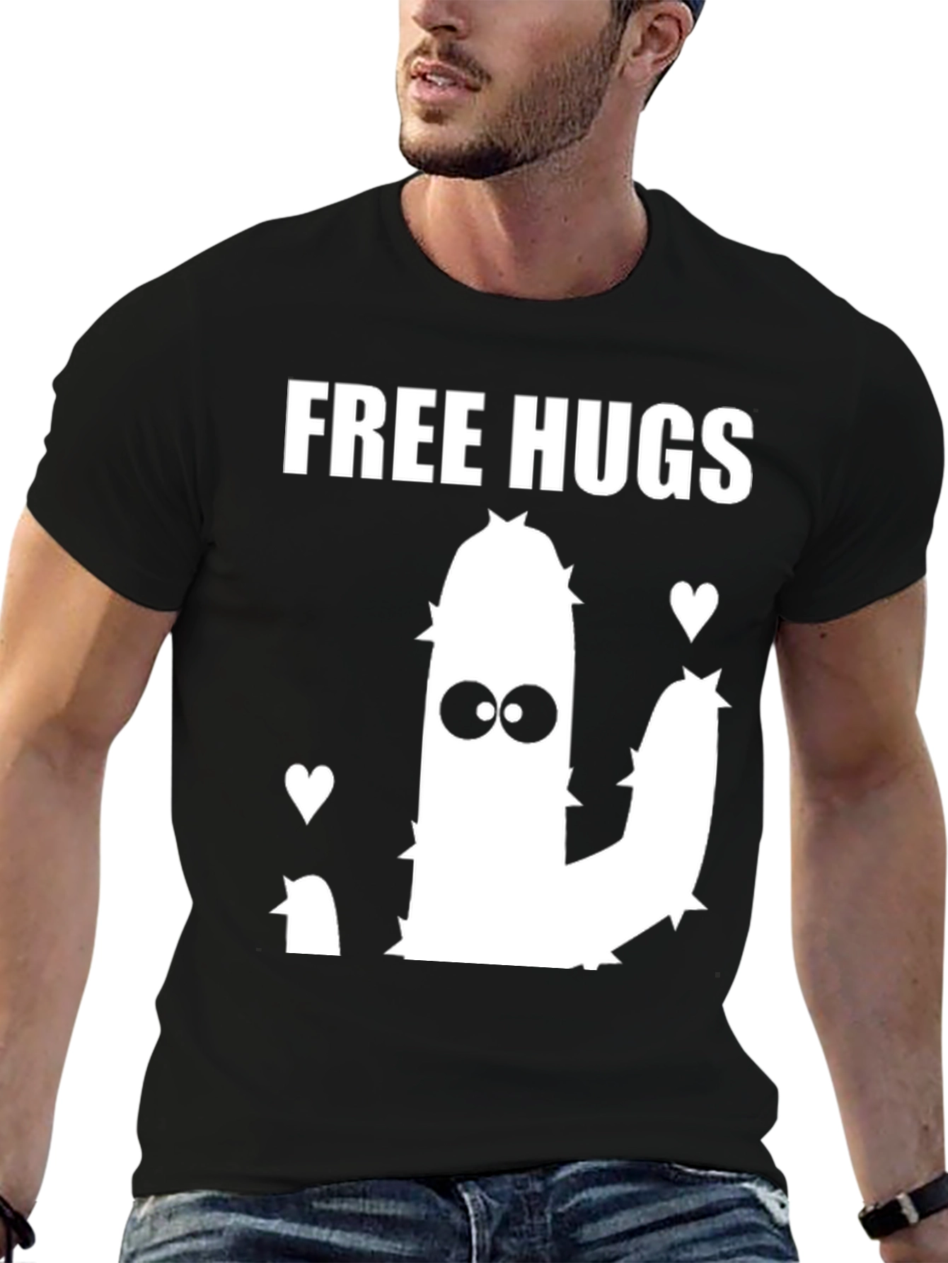 Free Hugs Cactus T-Shirt - Funny Graphic Tee