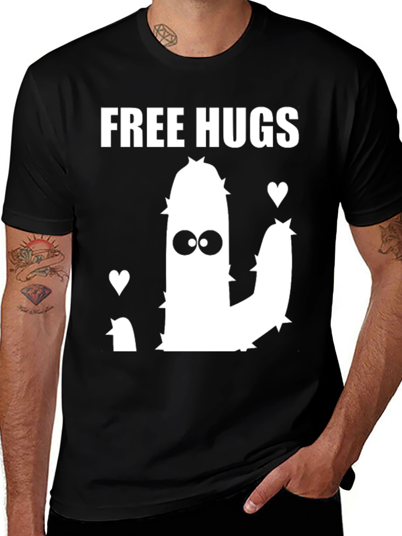 Free Hugs Cactus T-Shirt - Funny Graphic Tee