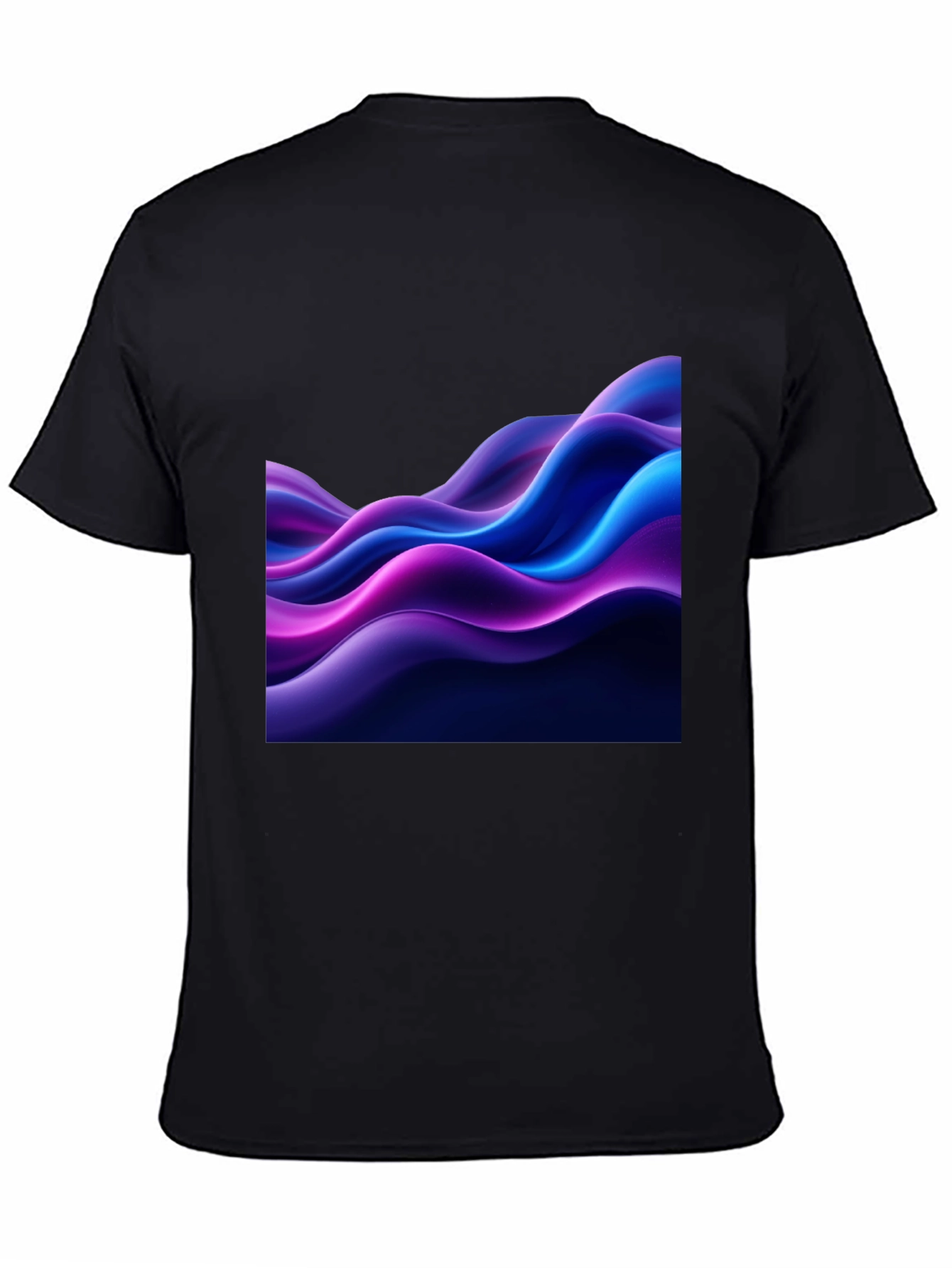 Abstract Wave Black T-Shirt