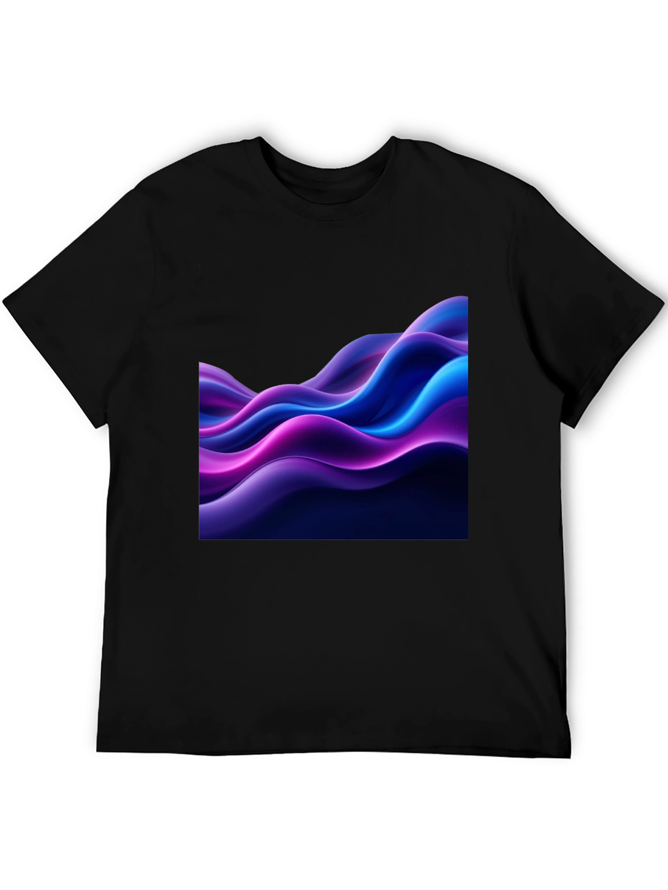 Abstract Wave Black T-Shirt