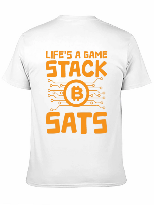 Lifes a Game Stack SATS Bitcoin T-Shirt