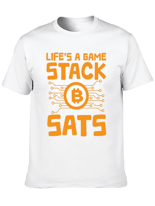 Lifes a Game Stack SATS Bitcoin T-Shirt