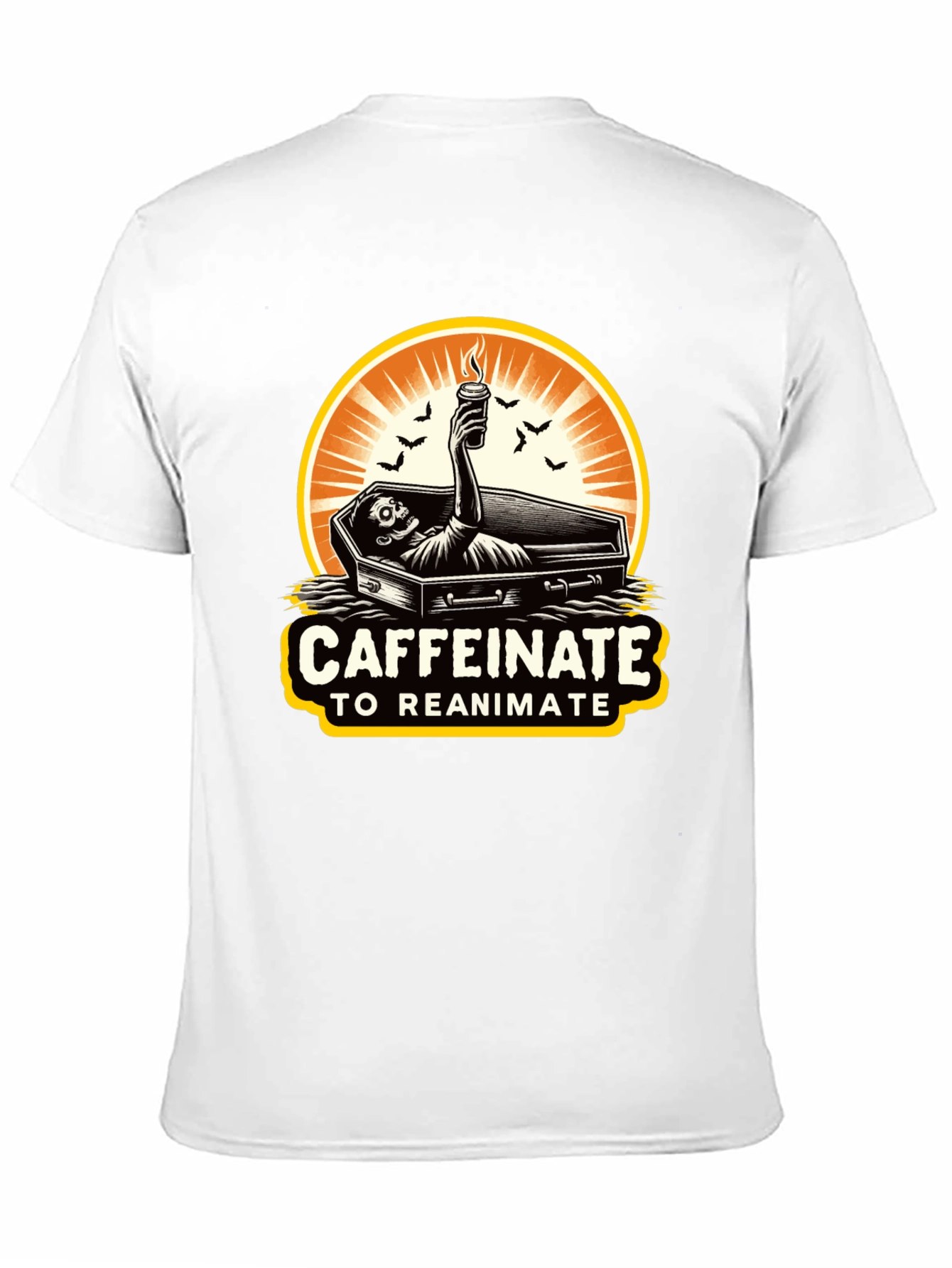 Caffeinate to Reanimate Graphic T-Shirt - Black