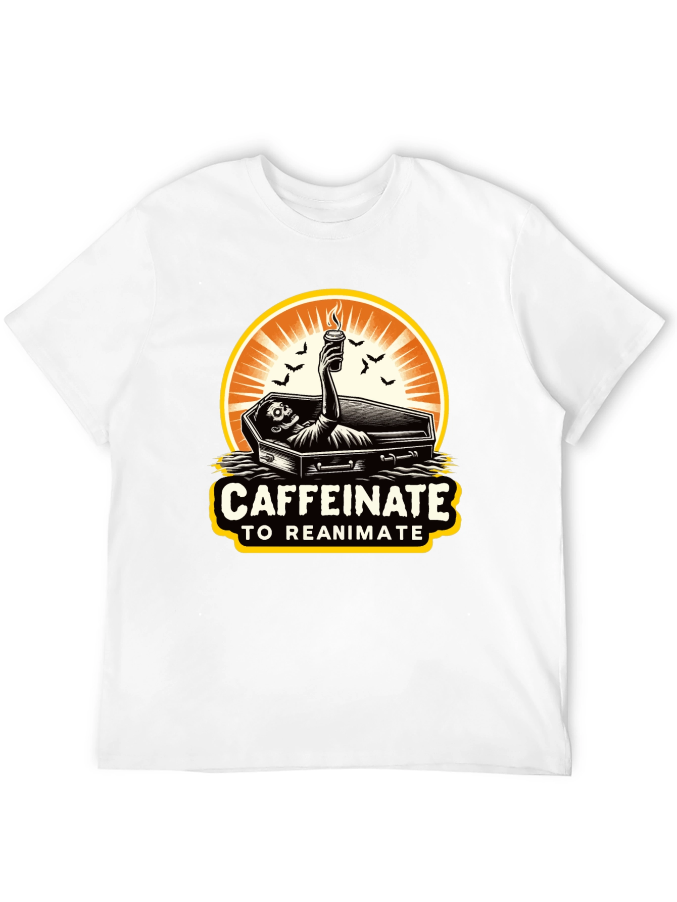 Caffeinate to Reanimate Graphic T-Shirt - Black
