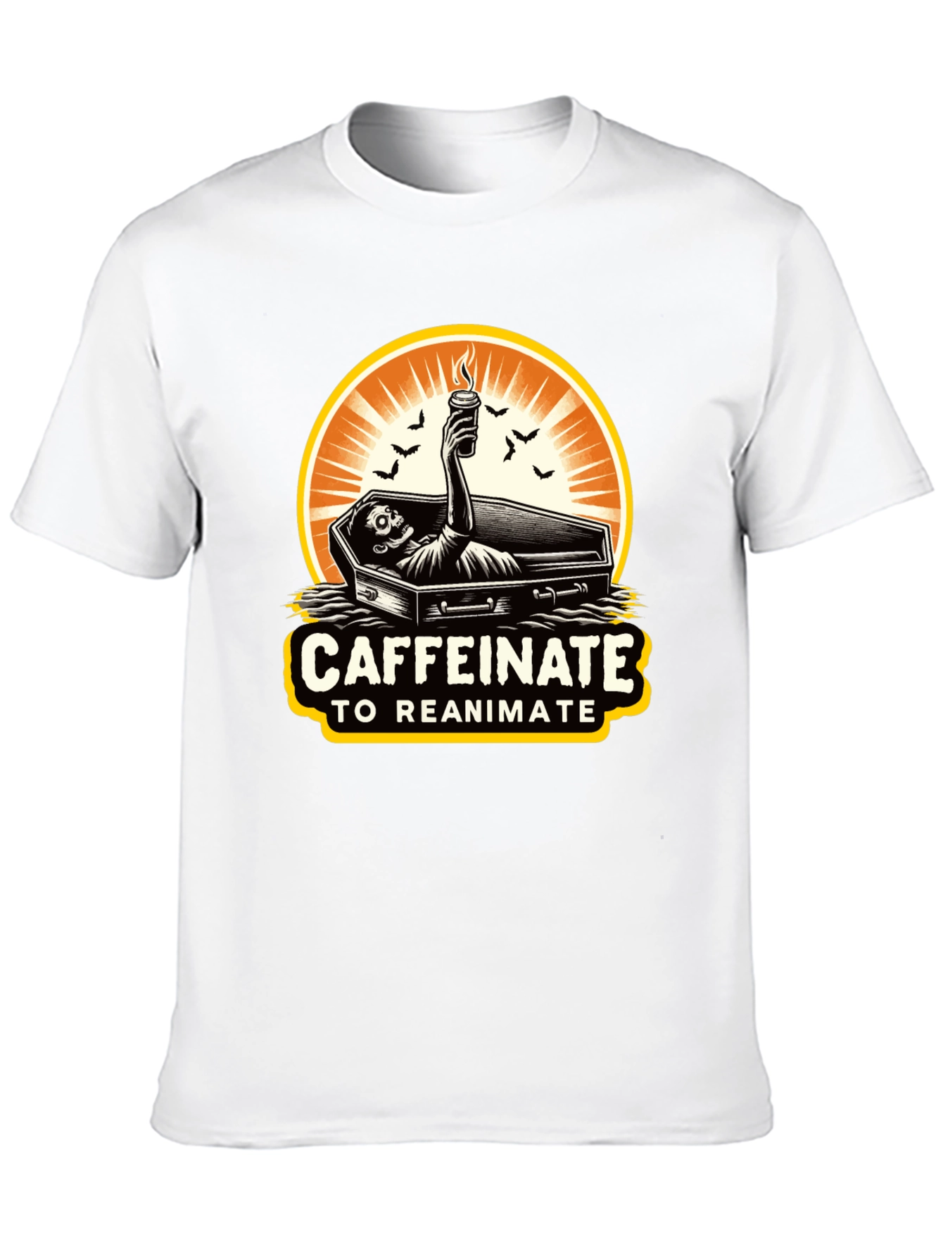 Caffeinate to Reanimate Graphic T-Shirt - Black