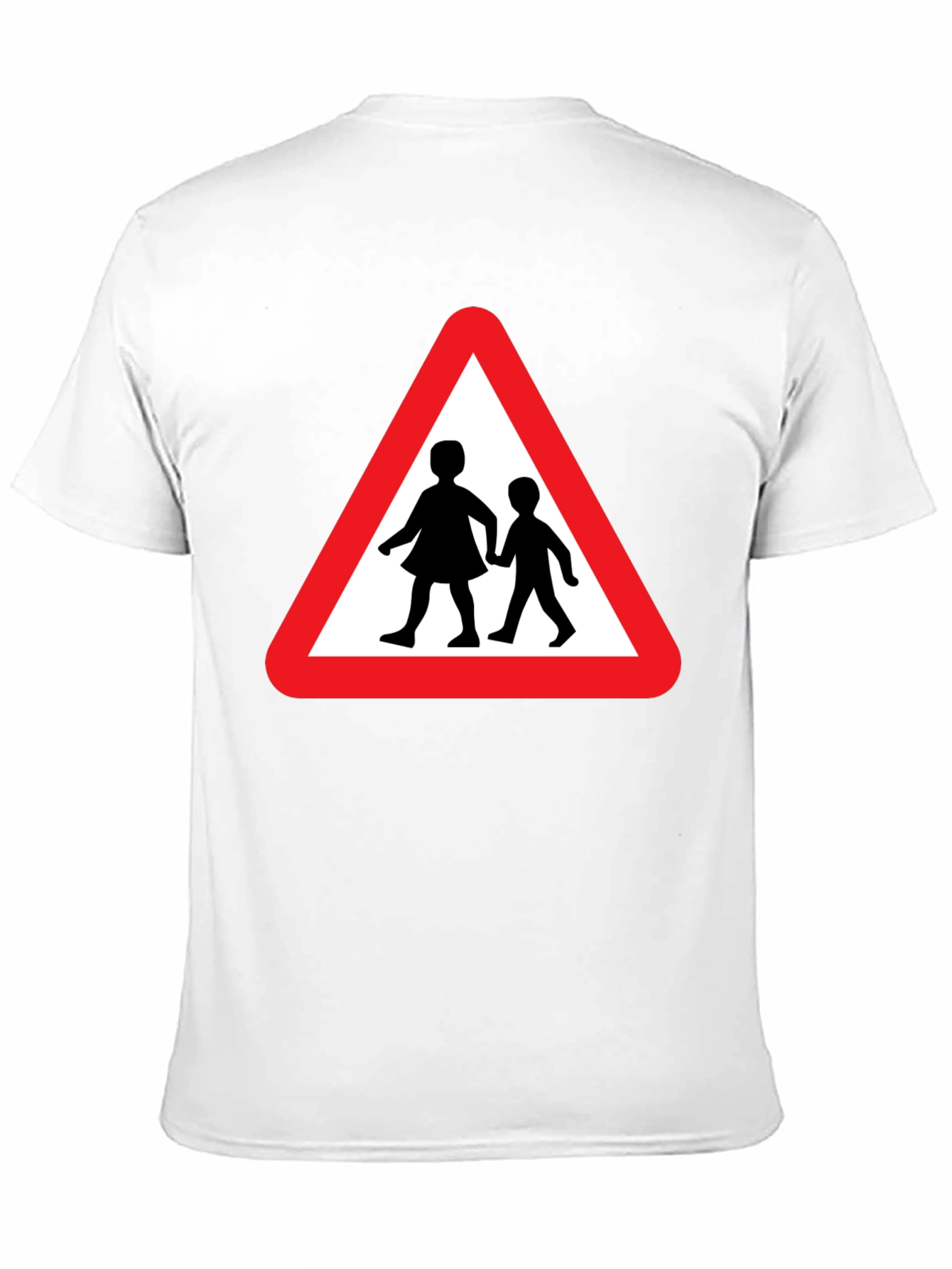 Caution Children Crossing Black T-Shirt