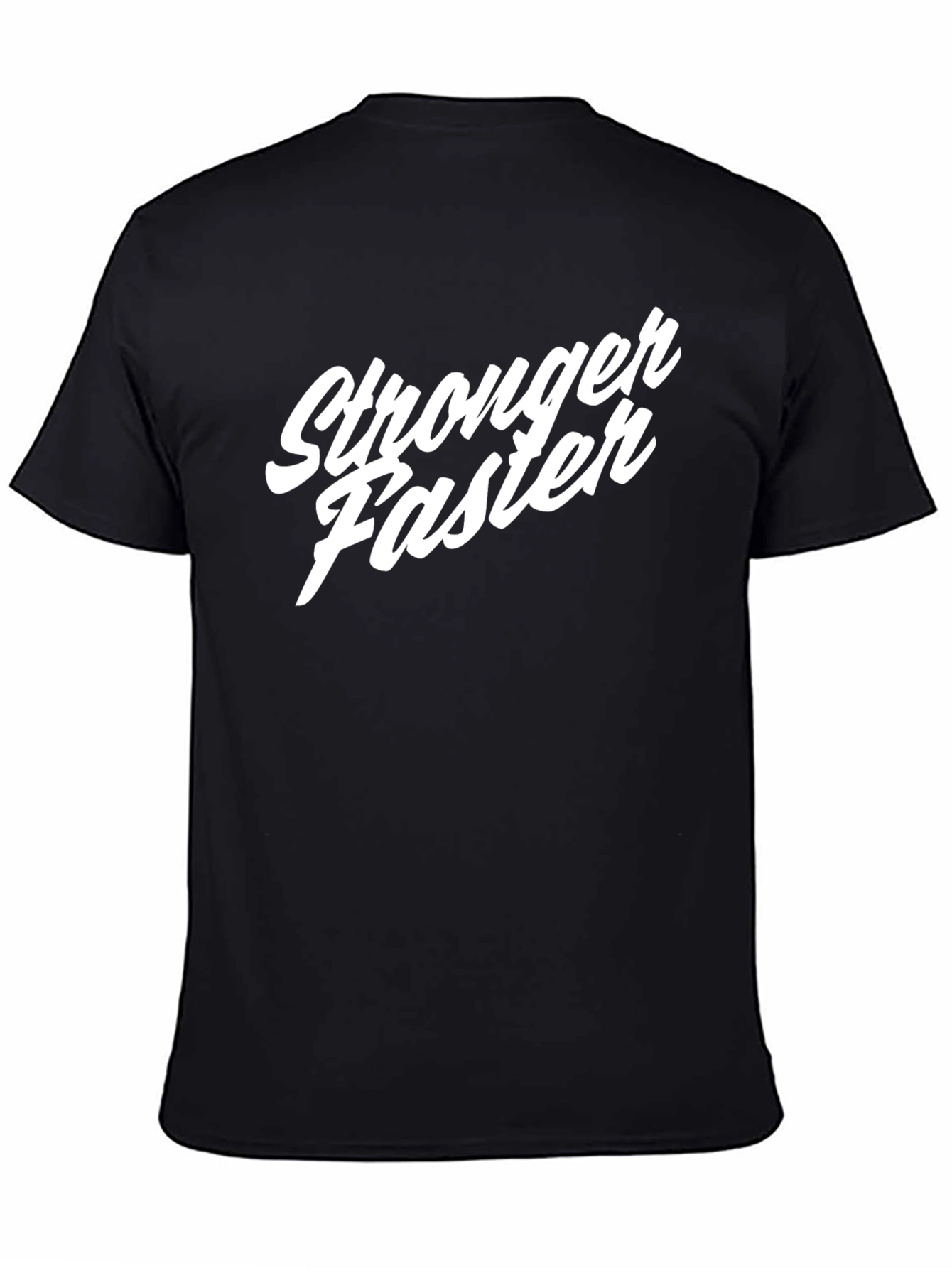 Stronger Faster Black Graphic Tee