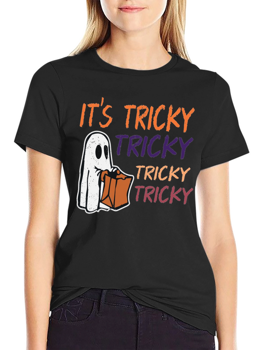 Halloween Tricky Ghost Graphic Tee
