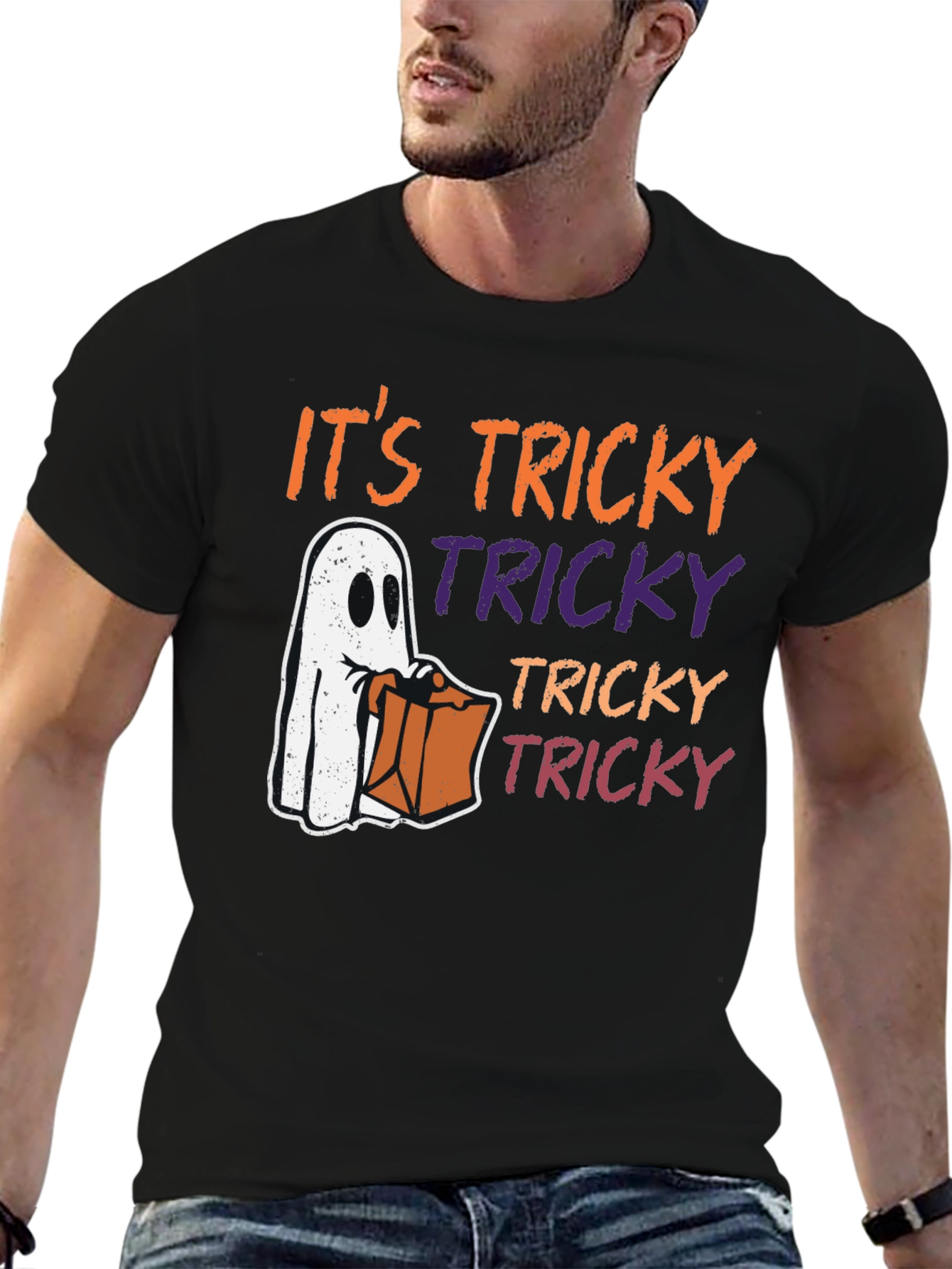Halloween Tricky Ghost Graphic Tee
