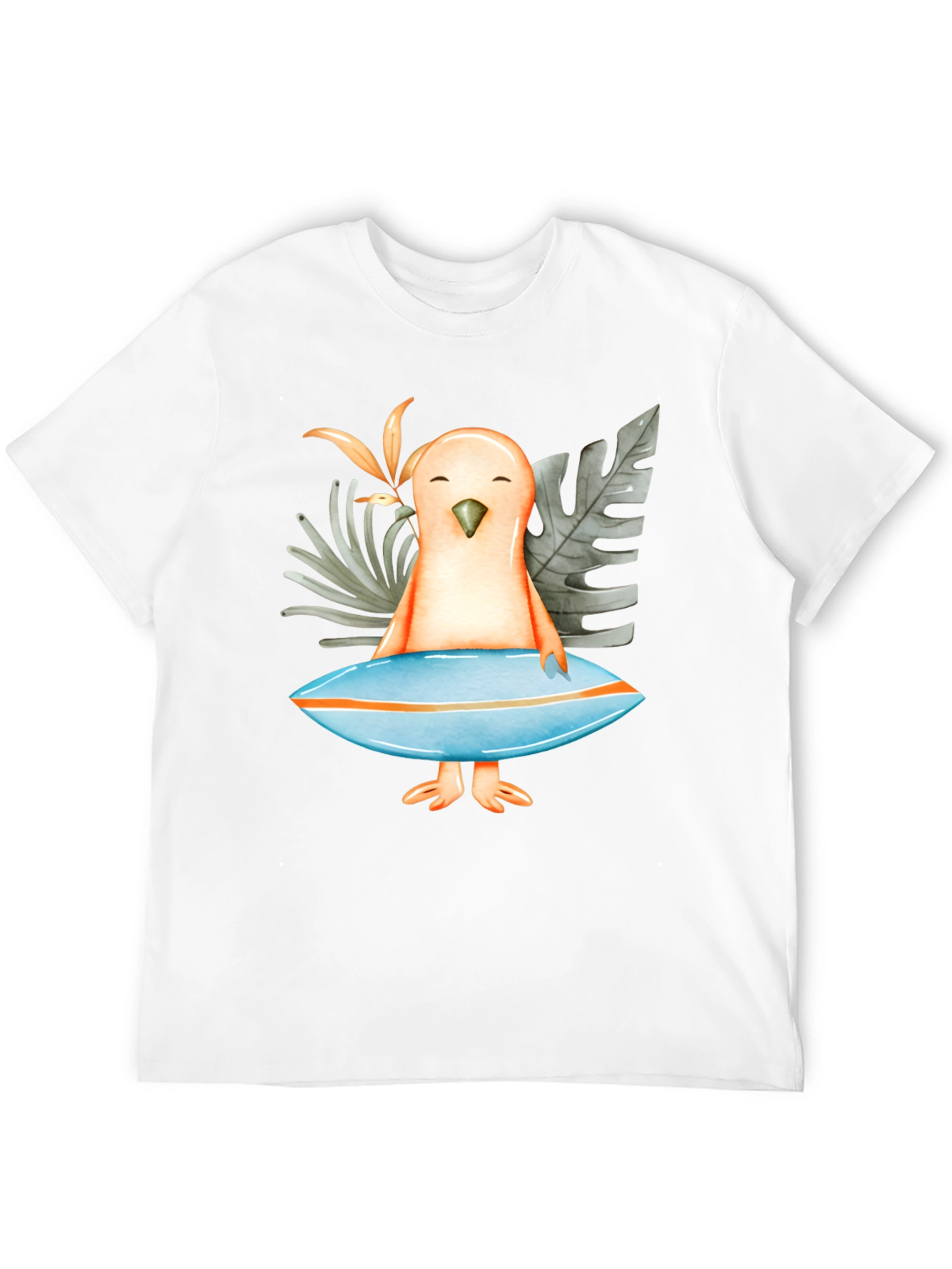 Surfer Bird Graphic T-Shirt - Tropical Vibe!