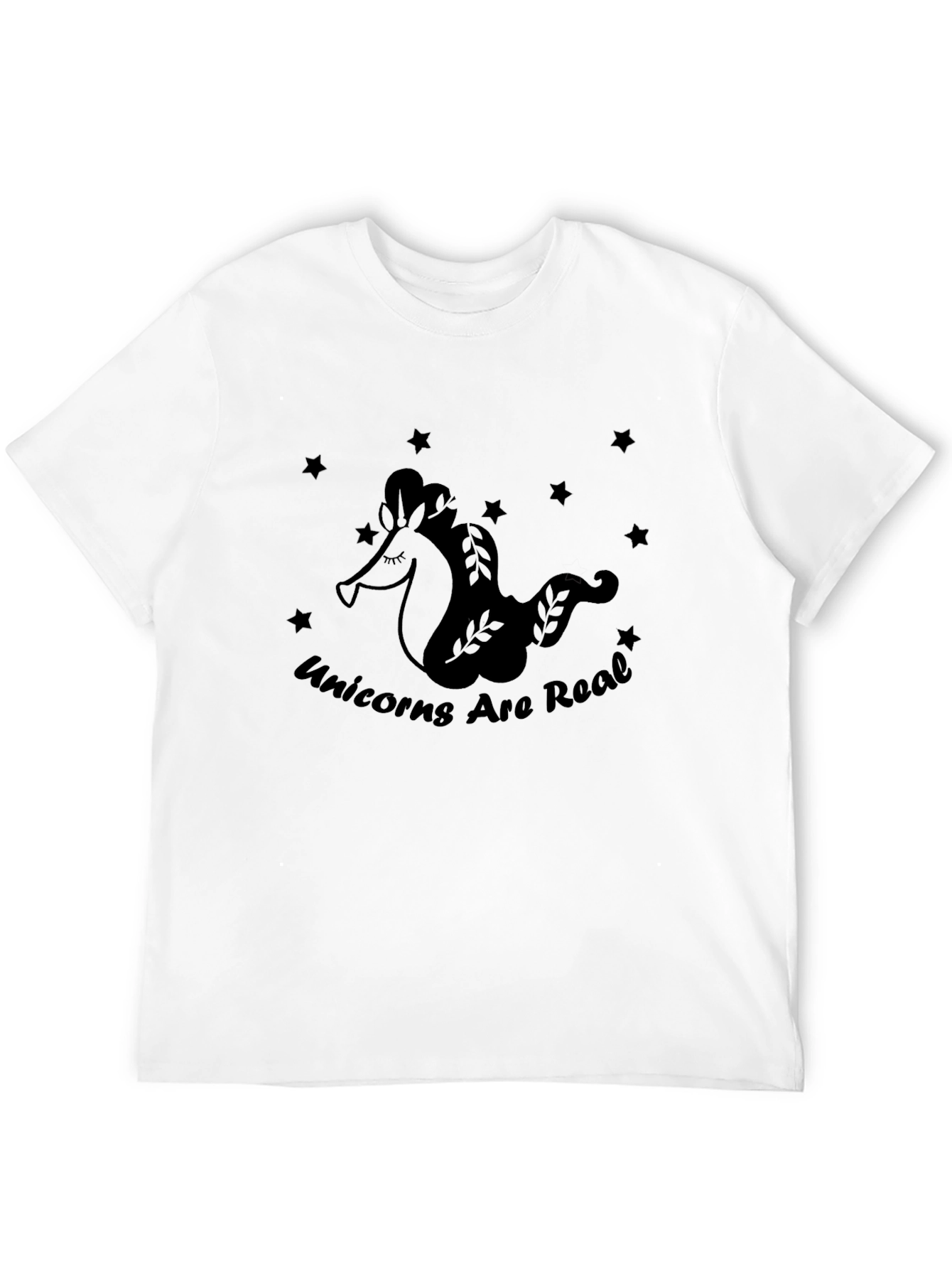 Unicorns Are Real Black T-Shirt