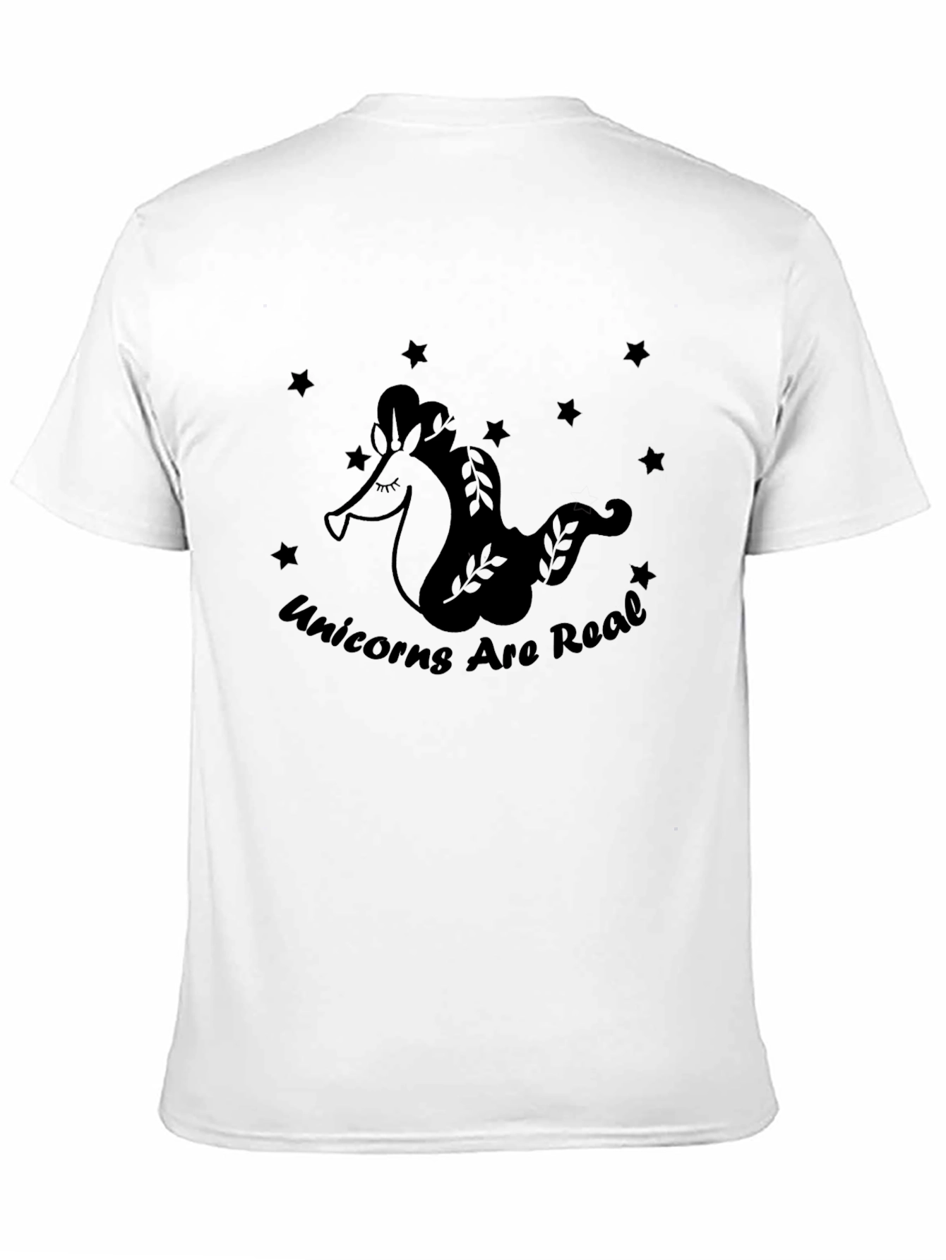 Unicorns Are Real Black T-Shirt