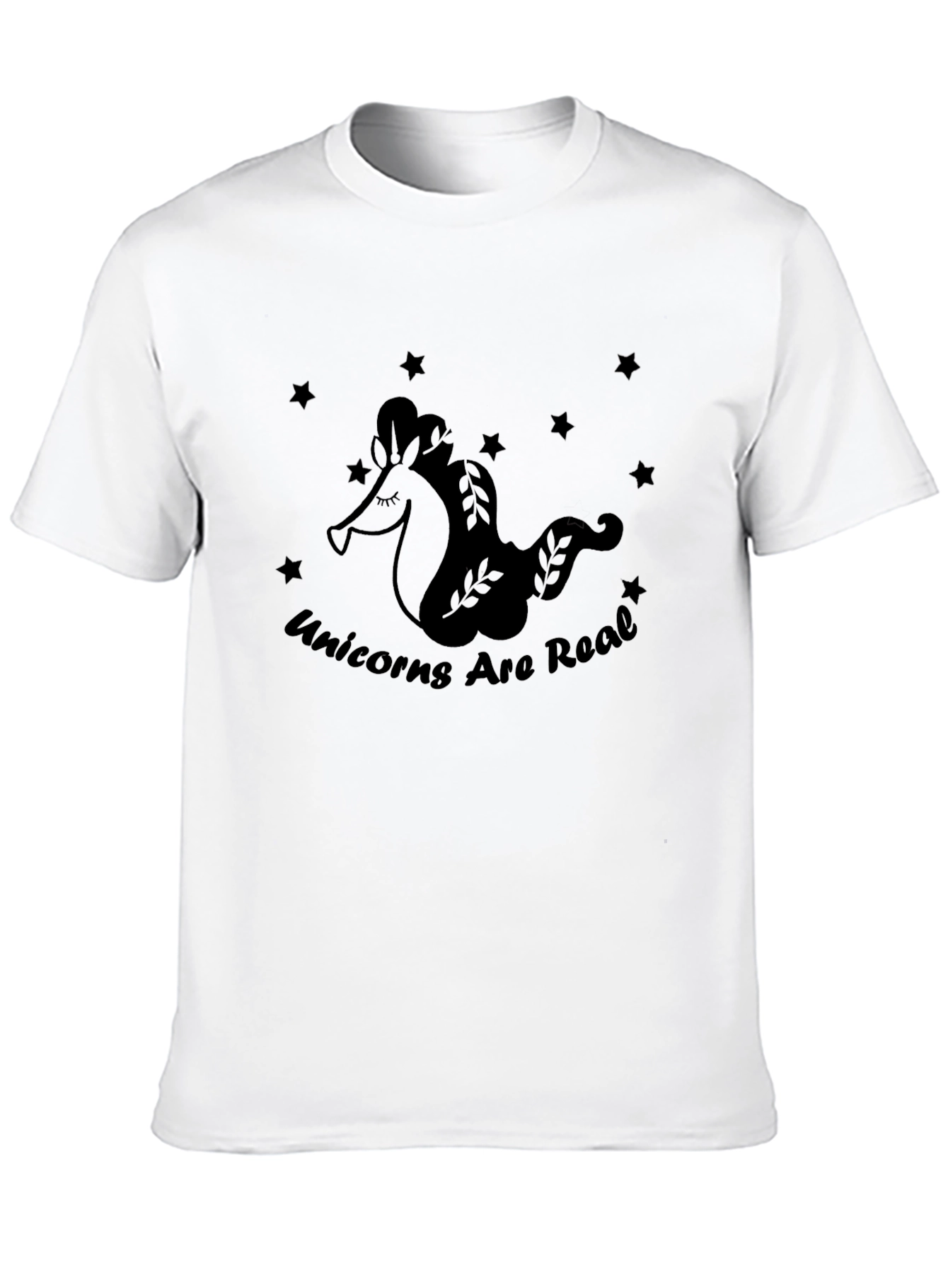 Unicorns Are Real Black T-Shirt