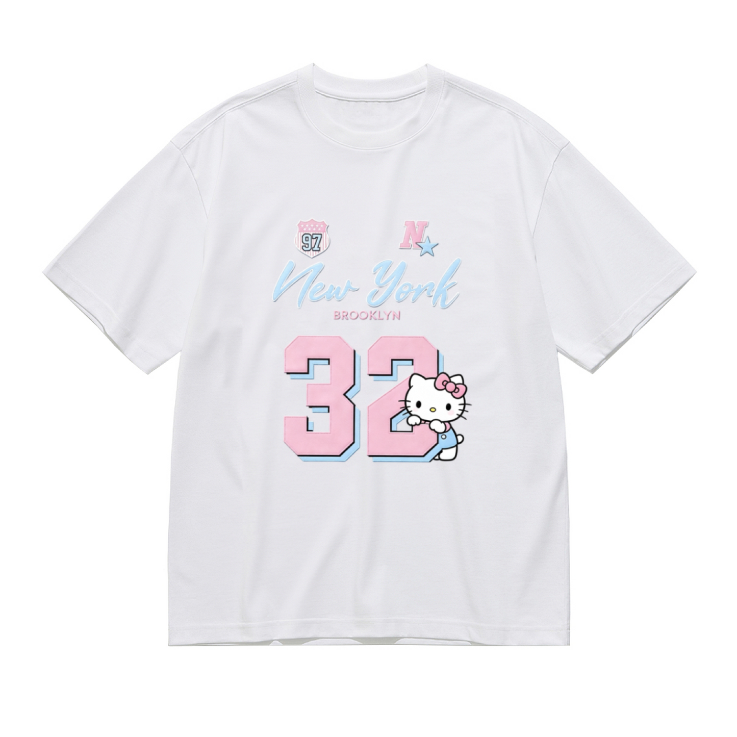 New York 32 Number Sporty Hello Kitty Varsity Plus?Size Women Tee