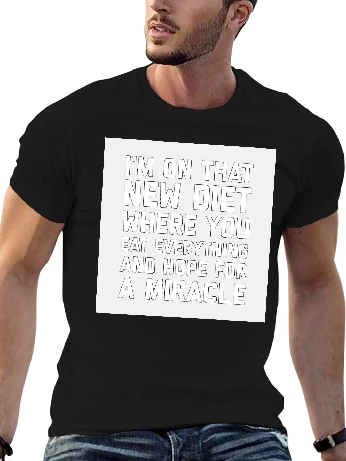 Humorous Diet T-Shirt - Eat Everything & Hope