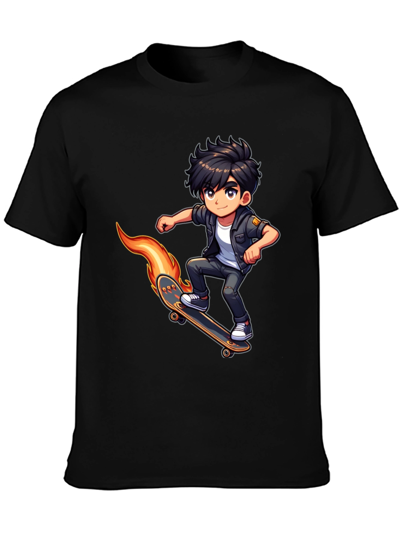 Skateboarding Cartoon T-Shirt