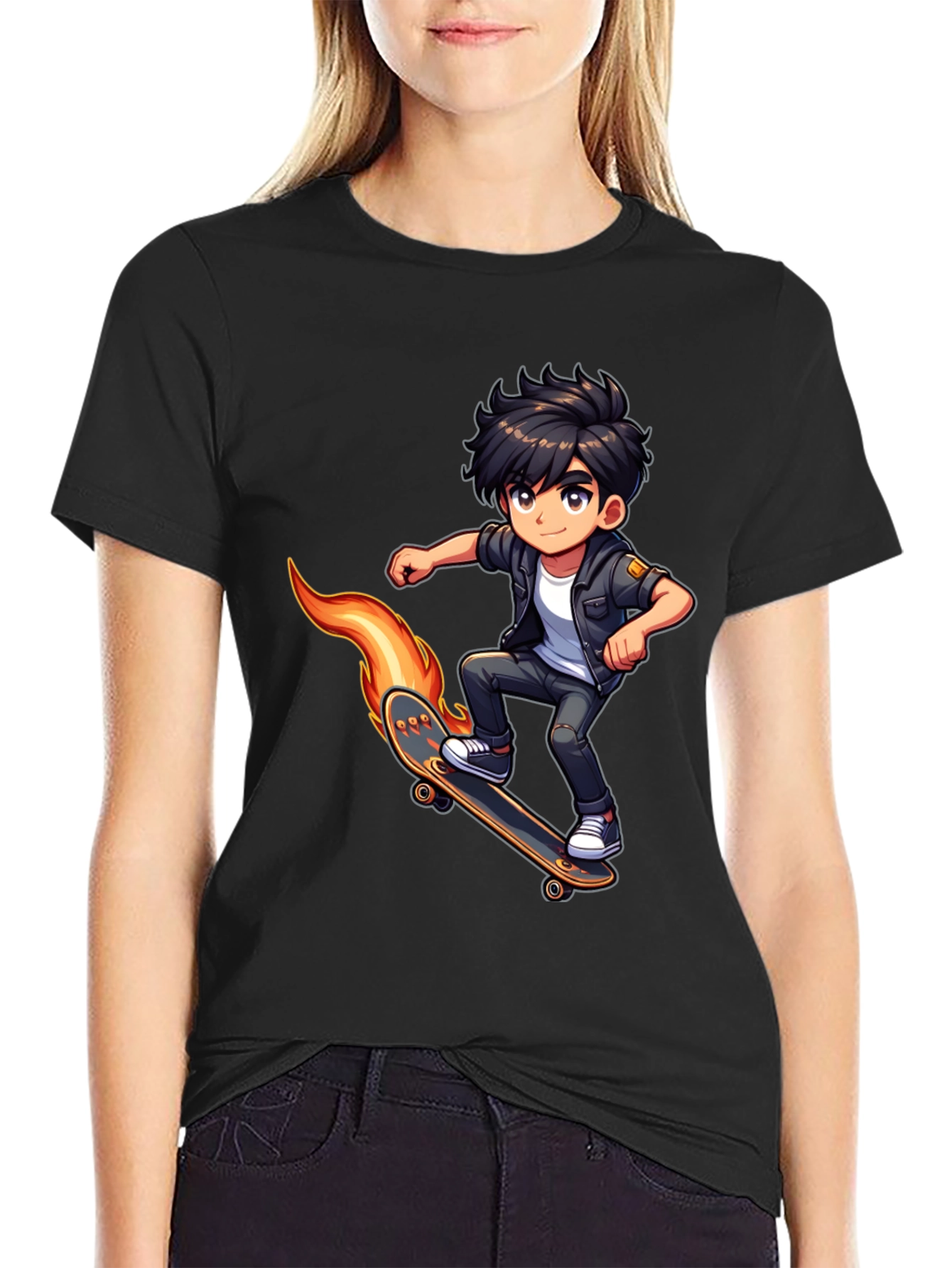 Skateboarding Cartoon T-Shirt