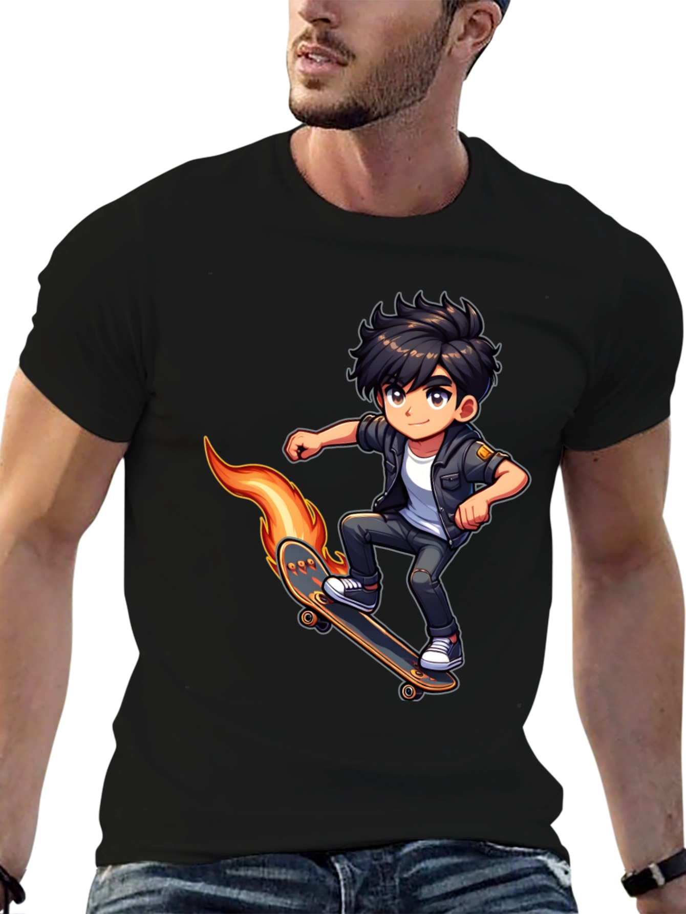 Skateboarding Cartoon T-Shirt