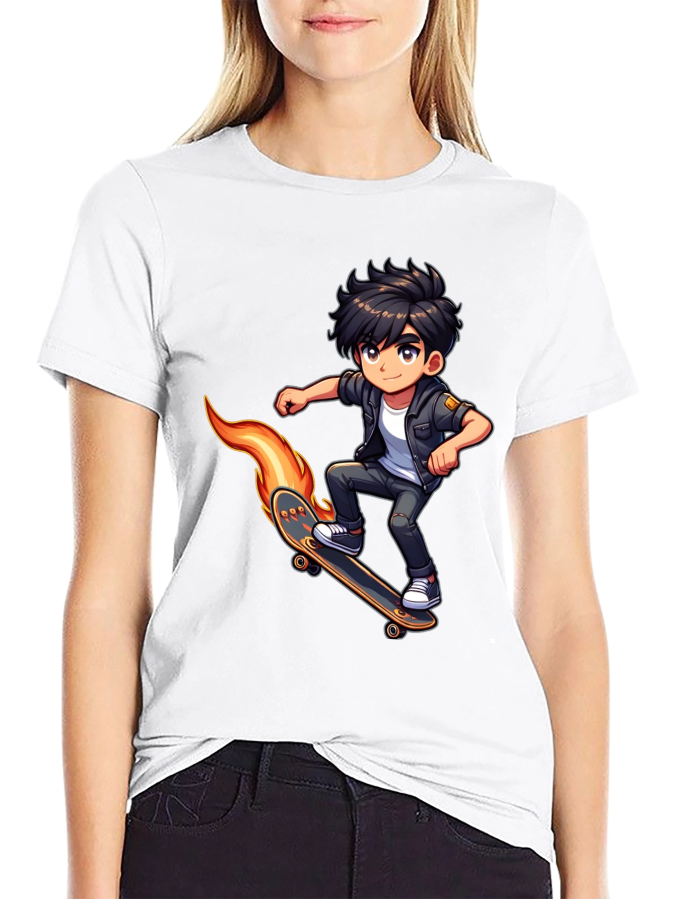 Skateboarding Cartoon T-Shirt