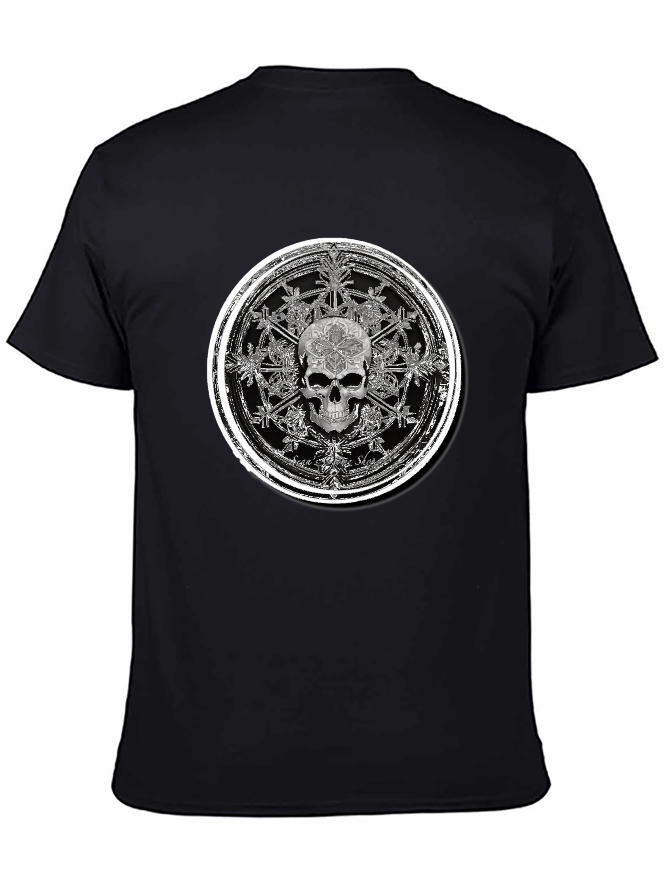 Skull Mandala Graphic Tee - Mens Black T-Shirt