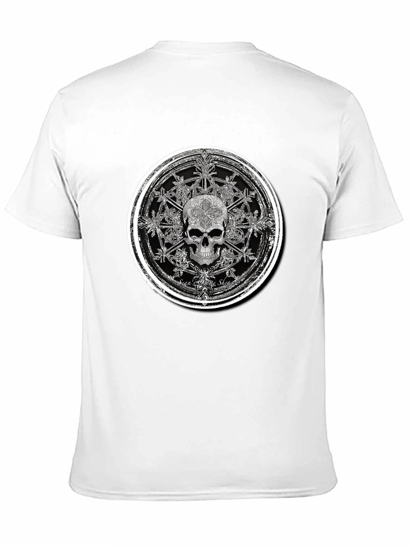 Skull Mandala Graphic Tee - Mens Black T-Shirt