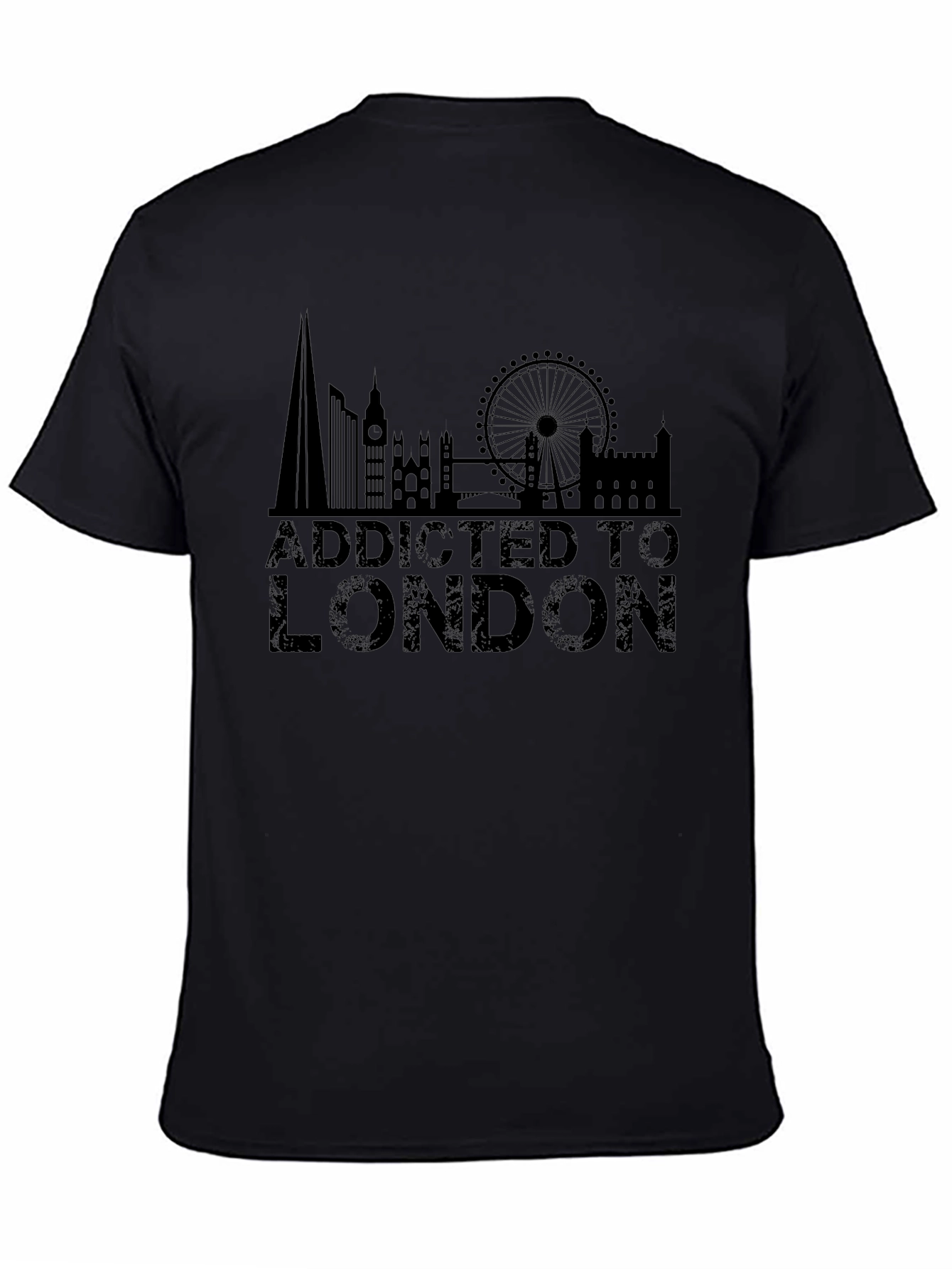 Addicted to London Black Graphic Tee