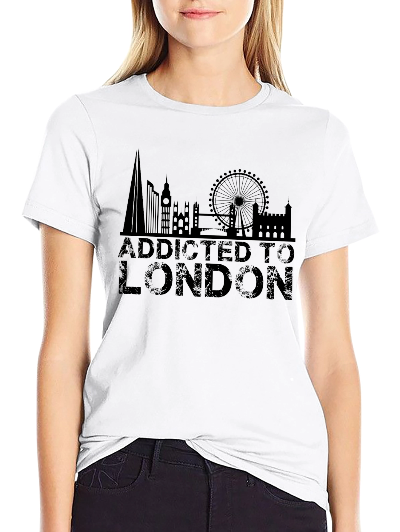 Addicted to London Black Graphic Tee