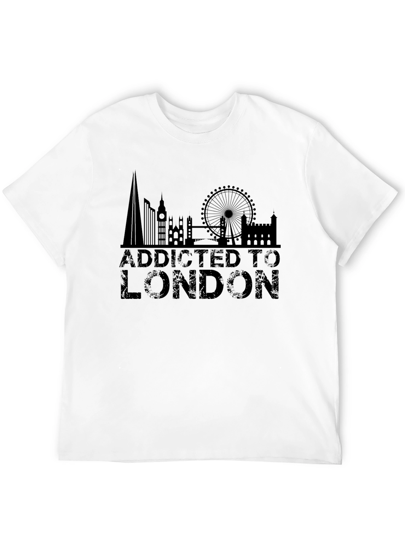 Addicted to London Black Graphic Tee