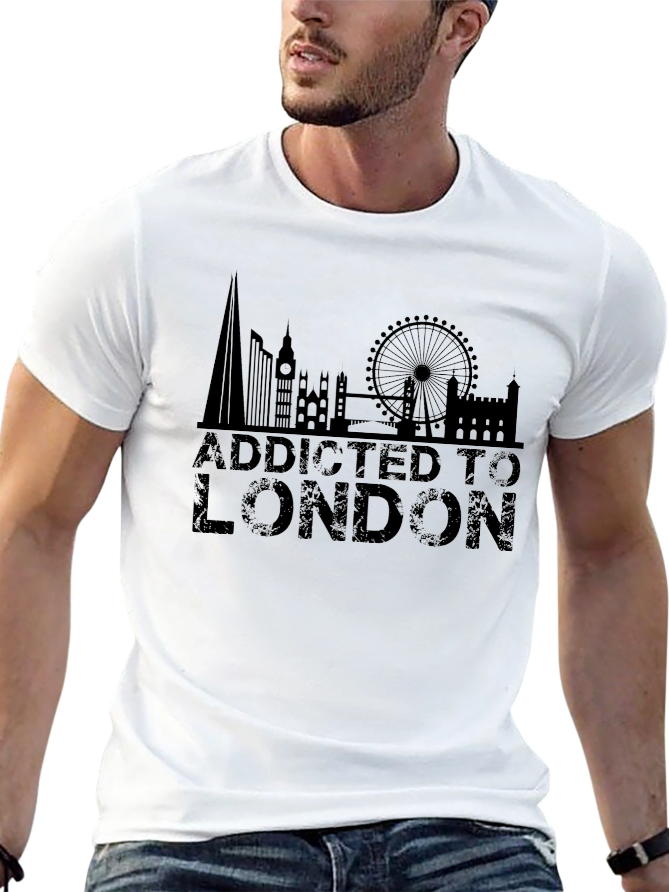 Addicted to London Black Graphic Tee