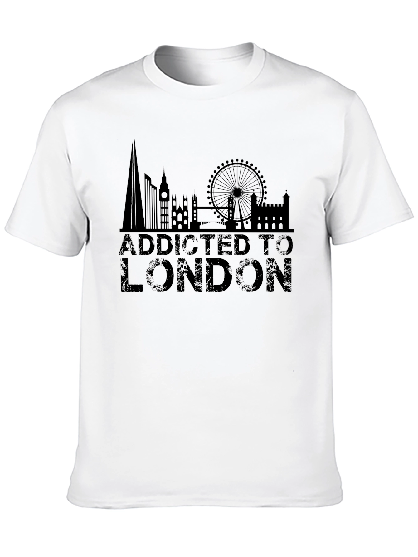 Addicted to London Black Graphic Tee