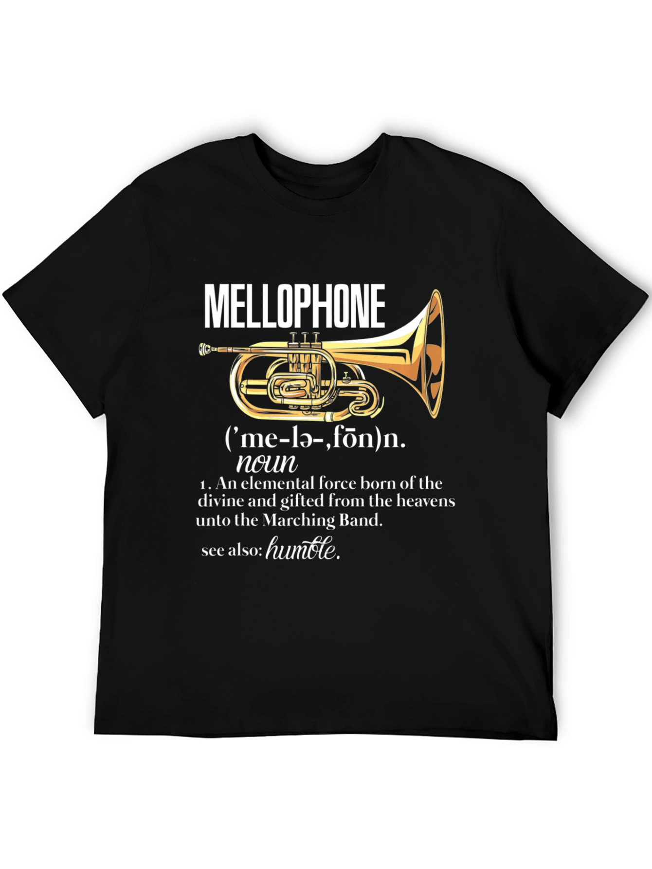 Mellophone Definition T-Shirt - Marching Band Humor