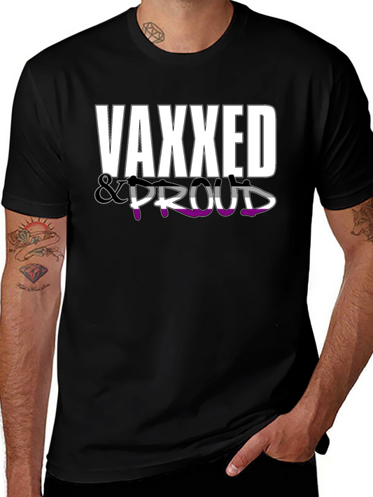 Vaxxed & Proud Graphic Tee - Black Cotton Shirt