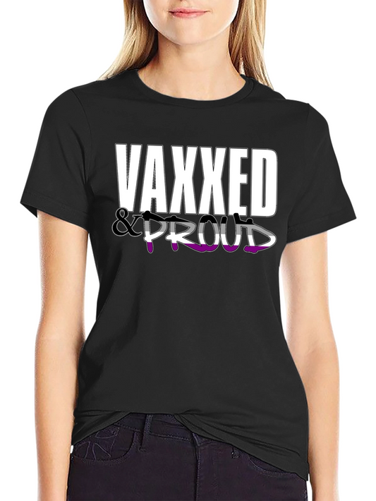 Vaxxed & Proud Graphic Tee - Black Cotton Shirt