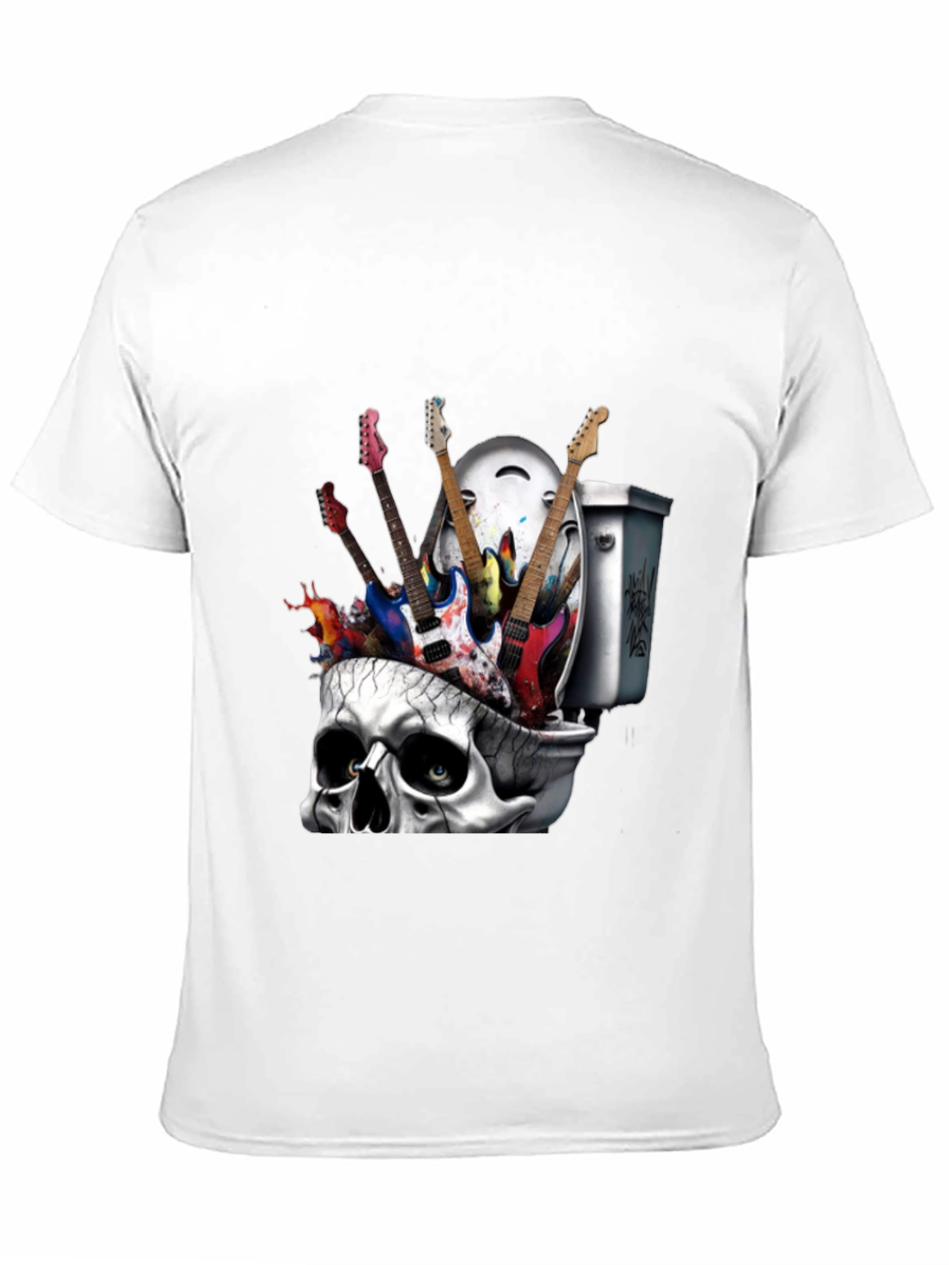 Skull Toilet Guitar T-Shirt