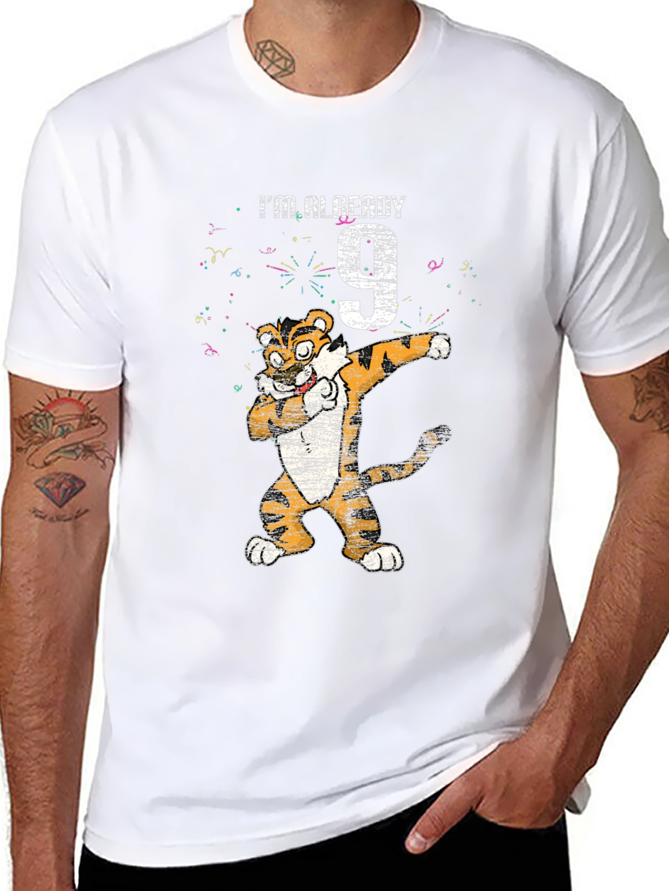 Dabbing Tiger 9th Birthday T-Shirt - Youthful Style