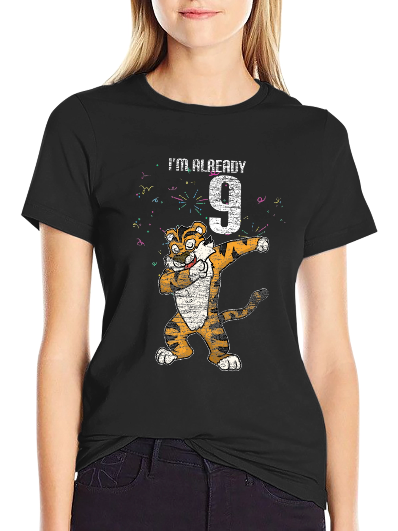 Dabbing Tiger 9th Birthday T-Shirt - Youthful Style