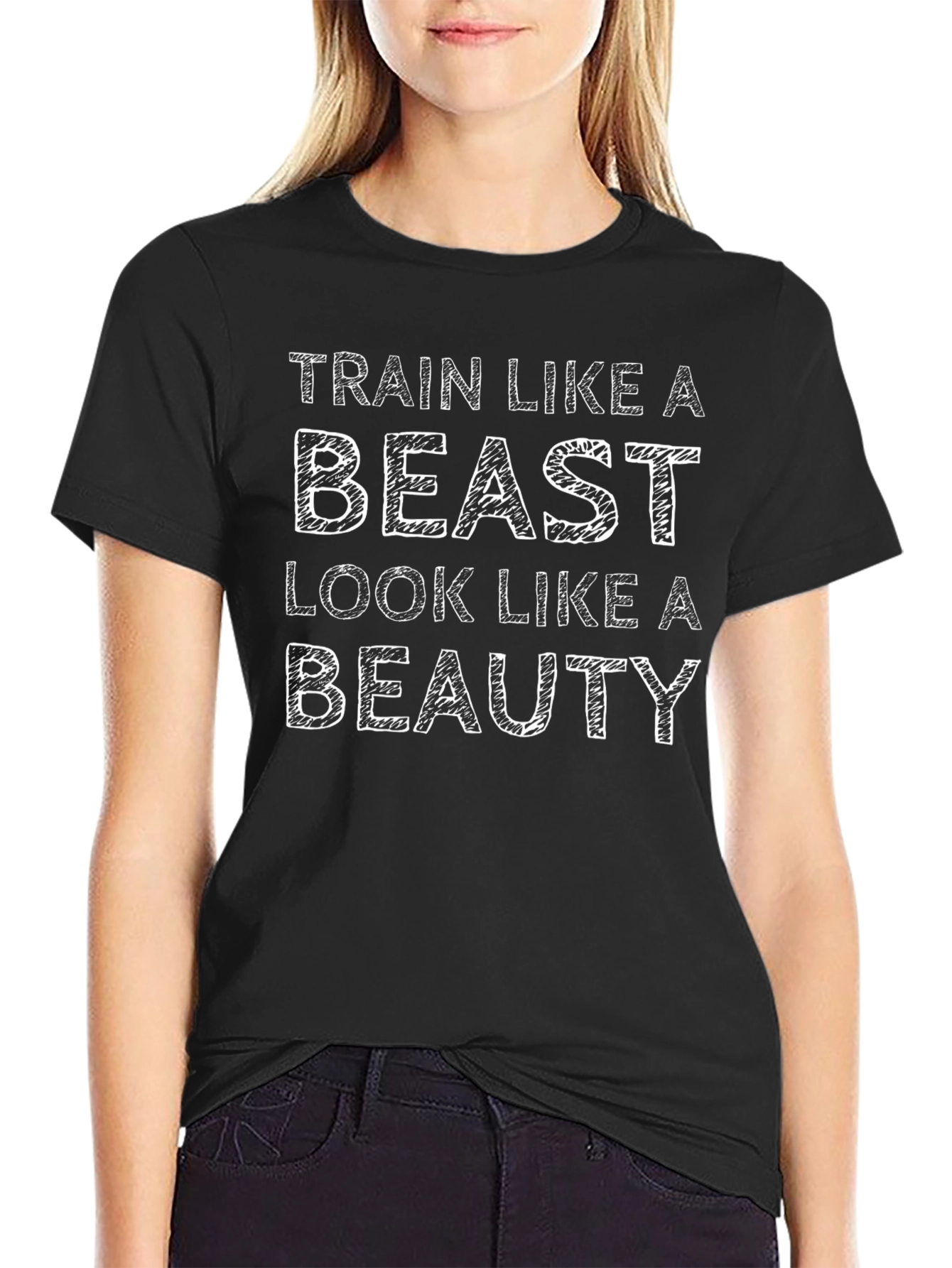Train Like a Beast Graphic Tee - Black
