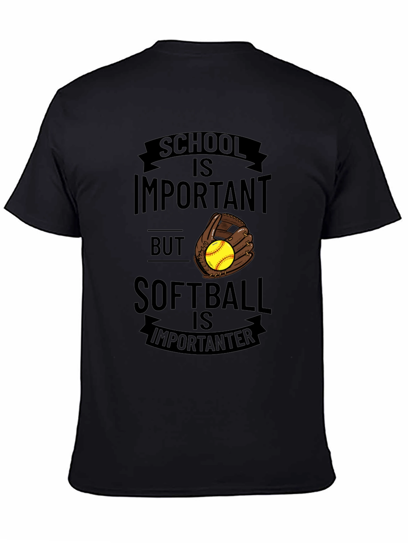 School vs. Softball Graphic T-Shirt