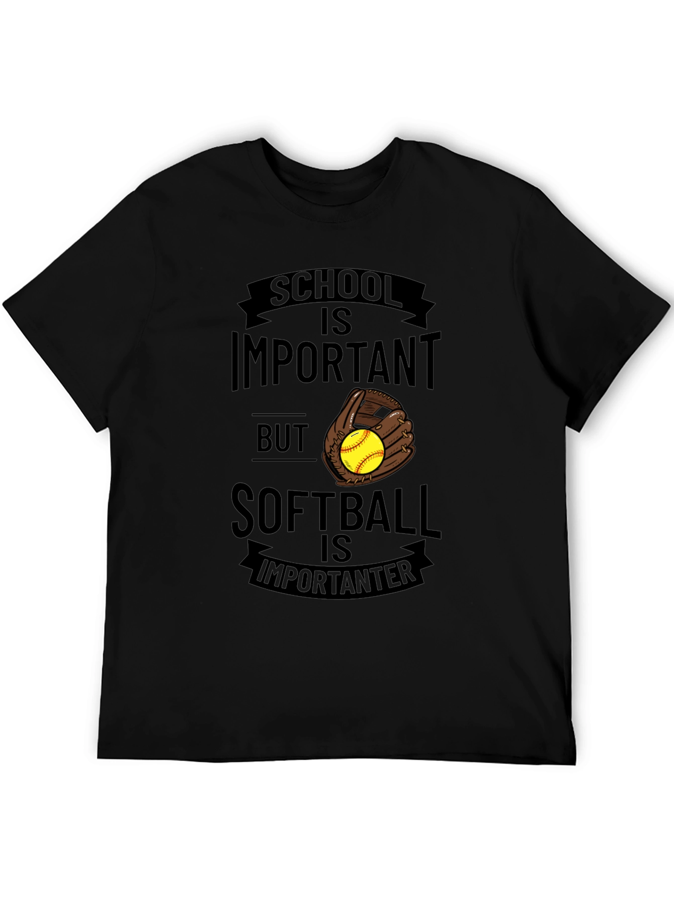 School vs. Softball Graphic T-Shirt