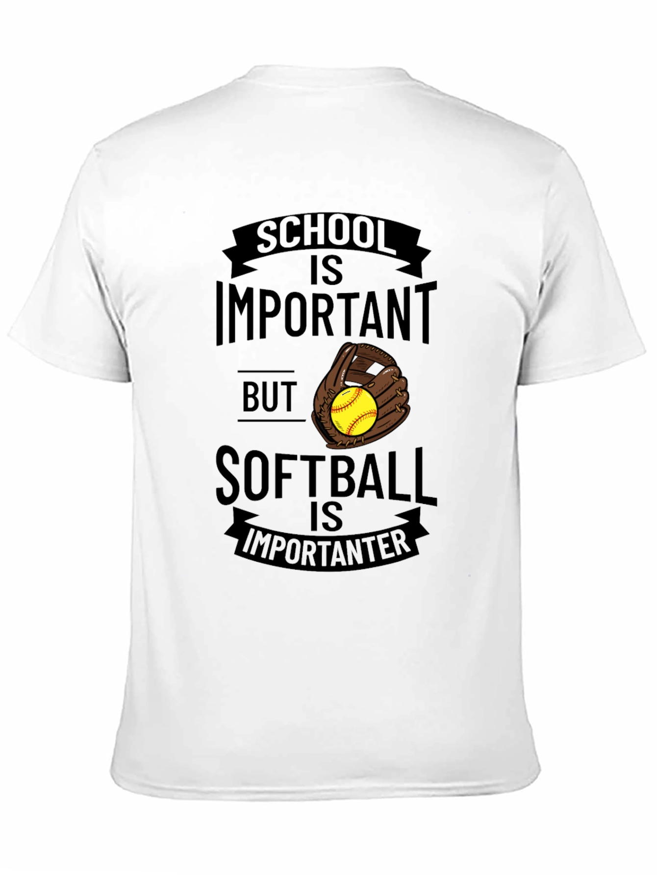 School vs. Softball Graphic T-Shirt