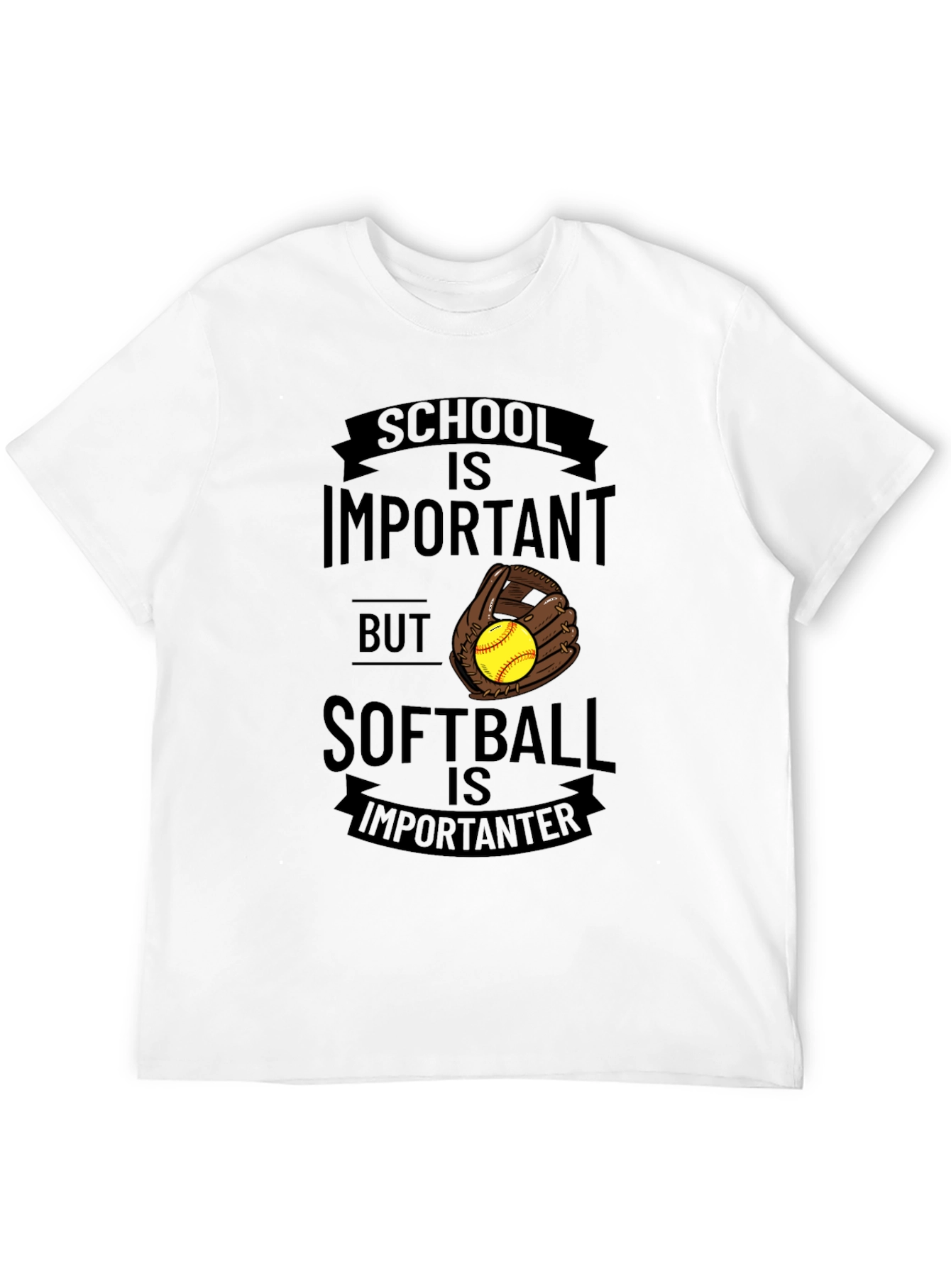 School vs. Softball Graphic T-Shirt
