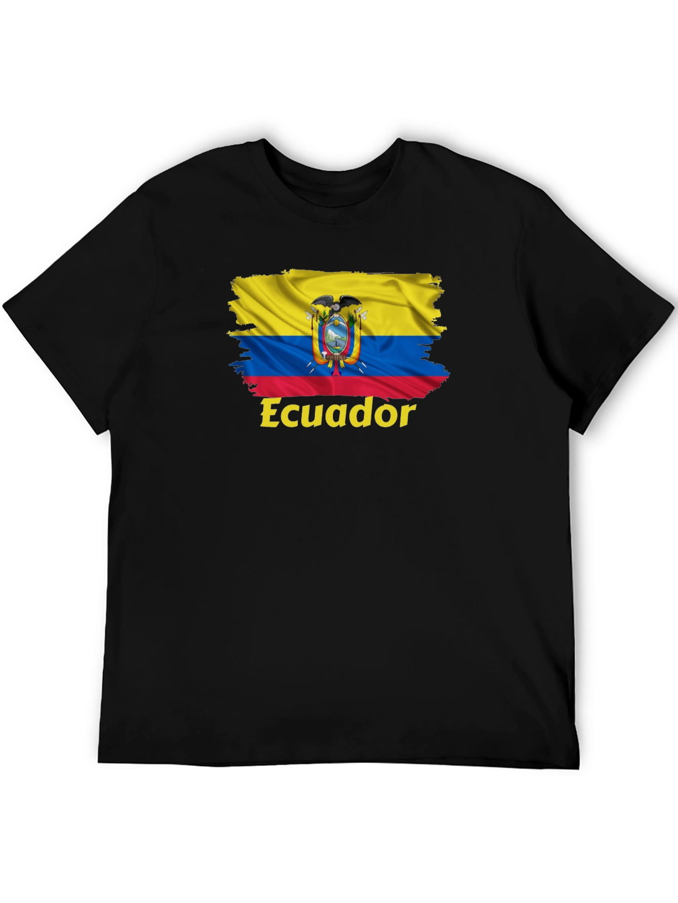 Ecuador Flag Graphic Tee - Black T-Shirt
