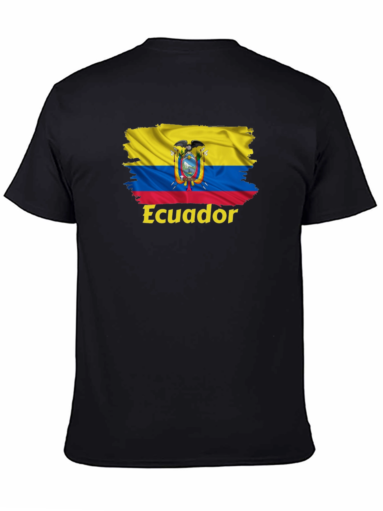 Ecuador Flag Graphic Tee - Black T-Shirt