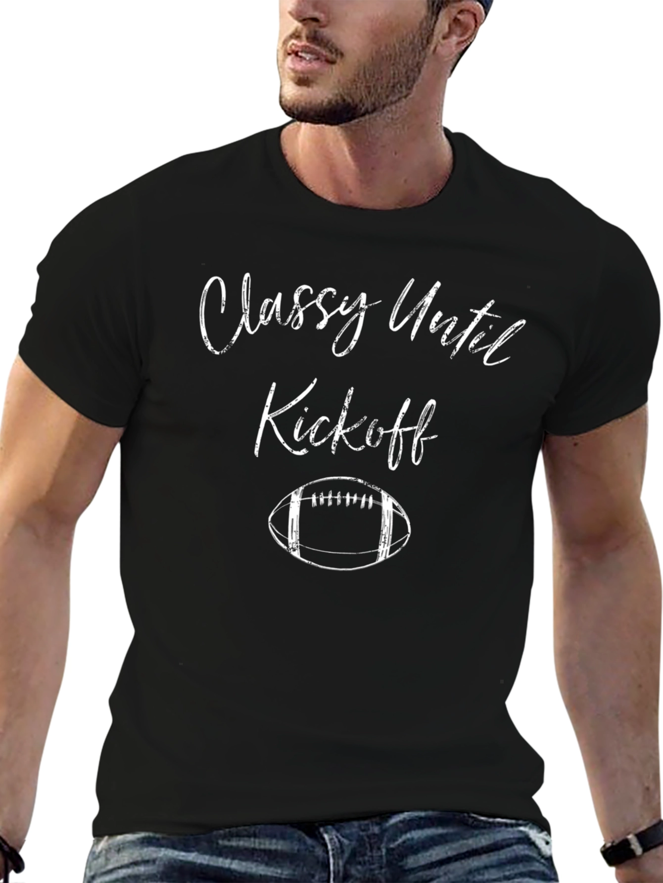 Classy Until Kickoff T-Shirt - Football Season Apparel