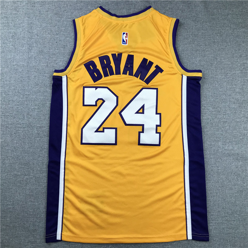 Men's Los Angeles Lakers Kobe Bryant #24 NBA Yellow Jerseys - Retired Edition